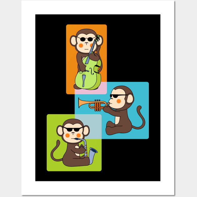 Jazz Monkeys Wall Art by MonkeyMade